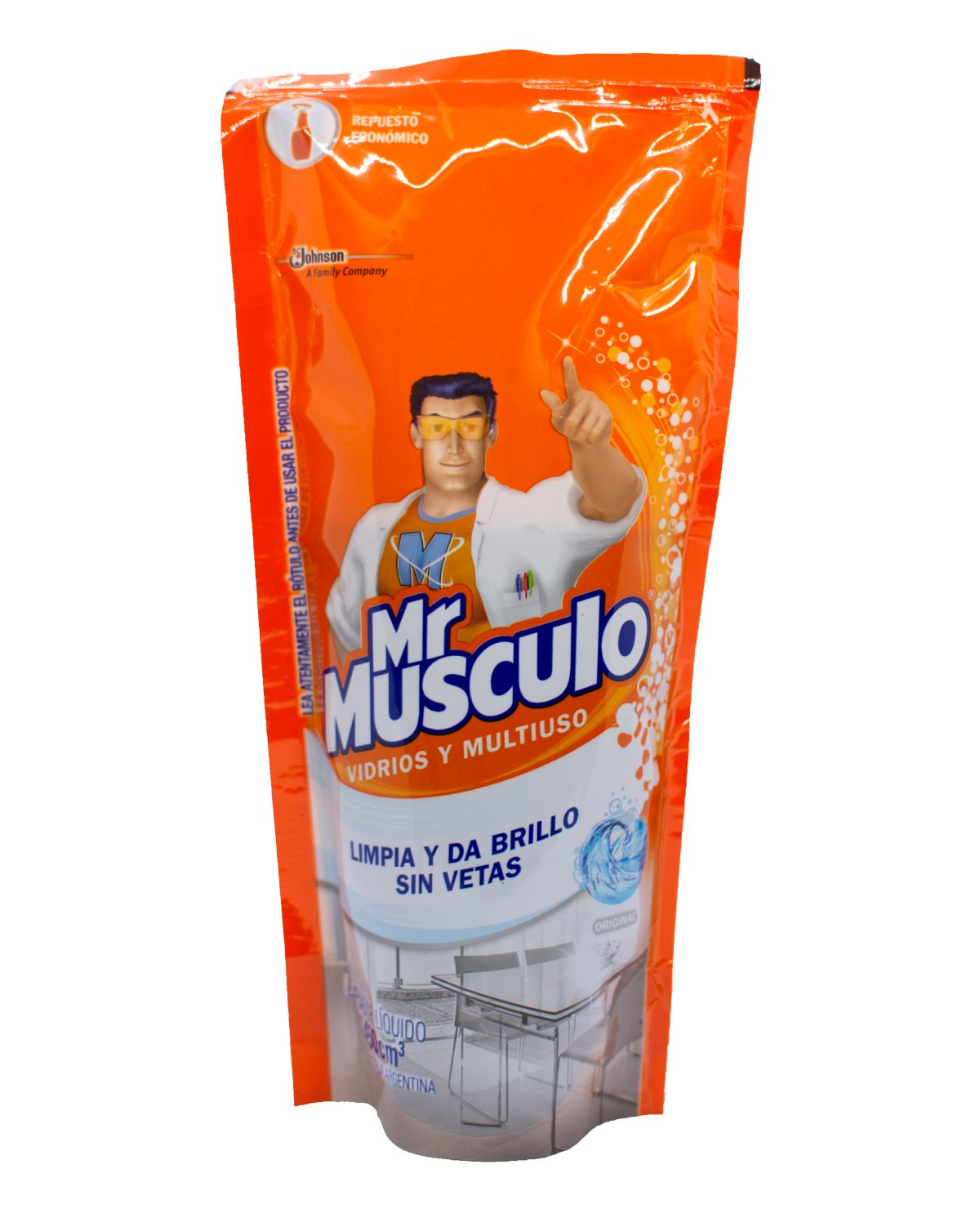 Limpiador Liquido Mr. Musculo Vidrios y Multiuso Repuesto 450 Cm3